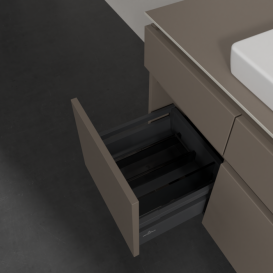 Тумба під раковину Villeroy & Boch Legato 140х55 см ДСП сірий трюфель B69900VG