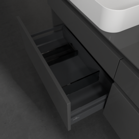 Тумба под раковину Villeroy & Boch Legato 160х55 см с подсветкой МДФ/ДСП глянцевый серый B768L0FP