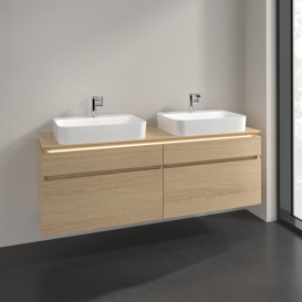 Тумба під раковину Villeroy&Boch Legato 160х55 см з підсвічуванням ДСП північний дуб B768L0VJ