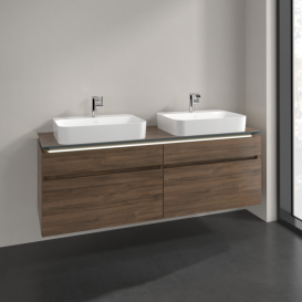 Тумба під раковину Villeroy & Boch Legato 160х55 см з підсвічуванням ДСП дуб аризона B768L0VH