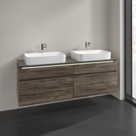 Тумба под раковину Villeroy & Boch Legato 160х55 см с подсветкой ДСП каменный дуб B768L0RK