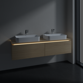 Тумба під раковину Villeroy&Boch Legato 160х38 см з підсвічуванням ДСП північний дуб B767L0VJ