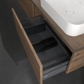 Тумба під раковину Villeroy & Boch Legato 160х38 см з підсвічуванням ДСП дуб аризона B767L0VH