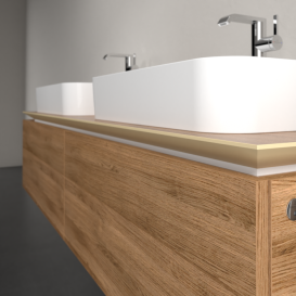 Тумба під раковину Villeroy & Boch Legato 160х38 см з підсвічуванням ДСП дуб канзас B767L0RH