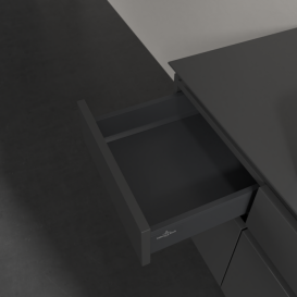 Тумба під раковину Villeroy & Boch Legato 140х55 см з підсвічуванням МДФ/ДСП глянсовий сірий B760L0FP