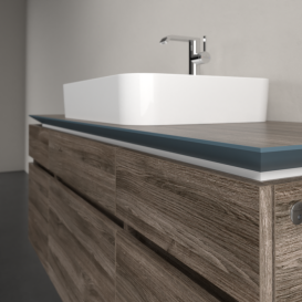 Тумба под раковину Villeroy & Boch Legato 140х55 см с подсветкой ДСП каменный дуб B760L0RK