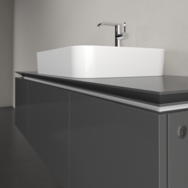 Тумба под раковину Villeroy & Boch Legato 140х38 см с подсветкой МДФ/ДСП глянцевый серый B759L0FP