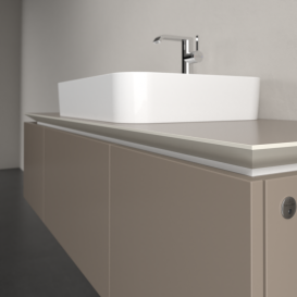 Тумба под раковину Villeroy & Boch Legato 140х38 см с подсветкой ДСП трюфель серый B759L0VG