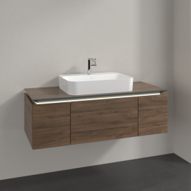 Тумба під раковину Villeroy & Boch Legato 120х38 см з підсвічуванням ДСП дуб аризона B757L0VH