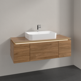 Тумба под раковину Villeroy & Boch Legato 120х38 см с подсветкой ДСП дуб канзас B757L0RH