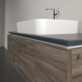 Тумба під раковину Villeroy & Boch Legato 120х38 см з підсвічуванням ДСП кам'яний дуб B757L0RK