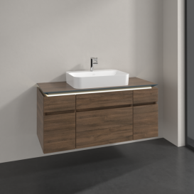 Тумба під раковину Villeroy & Boch Legato 120х55 см з підсвічуванням ДСП дуб аризона B758L0VH