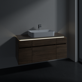 Тумба під раковину Villeroy & Boch Legato 120х55 см з підсвічуванням ДСП дуб аризона B758L0VH