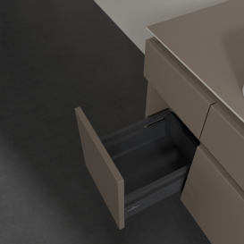 Тумба під раковину Villeroy & Boch Legato 120х55 см з підсвічуванням ДСП сірий трюфель B758L0VG