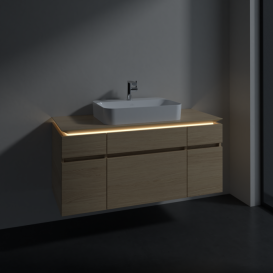 Тумба під раковину Villeroy&Boch Legato 120х55 см з підсвічуванням ДСП північний дуб B758L0VJ