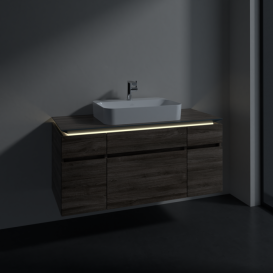 Тумба под раковину Villeroy & Boch Legato 120х55 см с подсветкой ДСП каменный дуб B758L0RK