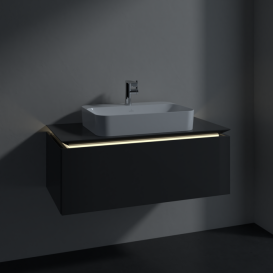 Тумба под раковину Villeroy & Boch Legato 100х38 см с подсветкой МДФ/ДСП глянцевый серый B755L0FP