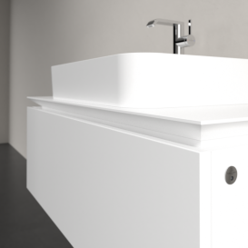 Тумба під раковину Villeroy & Boch Legato 100х38 см з підсвічуванням ДСП білий матовий B755L0MS