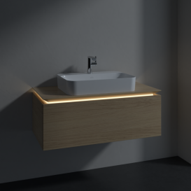 Тумба під раковину Villeroy&Boch Legato 100х38 см з підсвічуванням ДСП північний дуб B755L0VJ