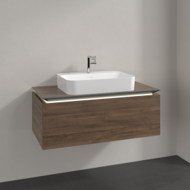 Тумба під раковину Villeroy & Boch Legato 100х38 см з підсвічуванням ДСП дуб аризона B755L0VH