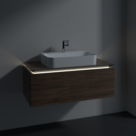 Тумба під раковину Villeroy & Boch Legato 100х38 см з підсвічуванням ДСП дуб аризона B755L0VH
