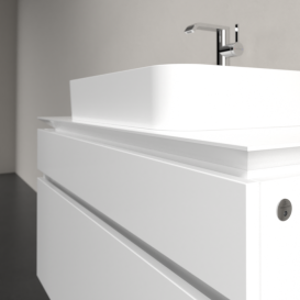 Тумба під раковину Villeroy & Boch Legato 100х55 см з підсвічуванням МДФ/ДСП білий глянсовий B756L0DH