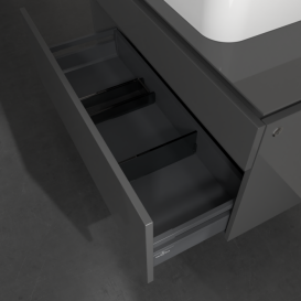 Тумба под раковину Villeroy & Boch Legato 100х55 см с подсветкой МДФ/ДСП глянцевый серый B756L0FP