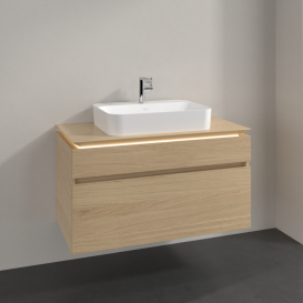 Тумба під раковину Villeroy&Boch Legato 100х55 см з підсвічуванням ДСП північний дуб B756L0VJ