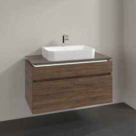 Тумба під раковину Villeroy & Boch Legato 100х55 см з підсвічуванням ДСП дуб аризона B756L0VH