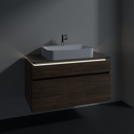 Тумба під раковину Villeroy & Boch Legato 100х55 см з підсвічуванням ДСП дуб аризона B756L0VH