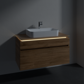 Тумба під раковину Villeroy & Boch Legato 100х55 см з підсвічуванням ДСП дуб канзас B756L0RH