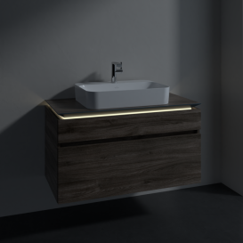 Тумба под раковину Villeroy & Boch Legato 100х55 см с подсветкой ДСП каменный дуб B756L0RK