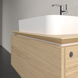 Тумба под раковину Villeroy & Boch Legato 80х38 см с подсветкой ДСП северный дуб B753L0VJ