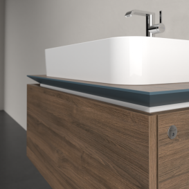 Тумба під раковину Villeroy & Boch Legato 80х38 см з підсвічуванням ДСП дуб аризона B753L0VH