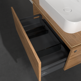 Тумба під раковину Villeroy & Boch Legato 80х38 см з підсвічуванням ДСП дуб канзас B753L0RH