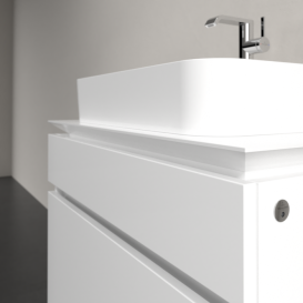 Тумба под раковину Villeroy & Boch Legato 80х55 см с подсветкой МДФ/ДСП белый глянцевый B754L0DH