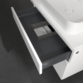 Тумба під раковину Villeroy & Boch Legato 80х55 см з підсвічуванням ДСП білий матовий B754L0MS