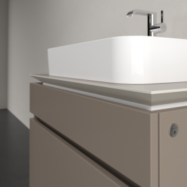 Тумба під раковину Villeroy & Boch Legato 80х55 см з підсвічуванням ДСП сірий трюфель B754L0VG