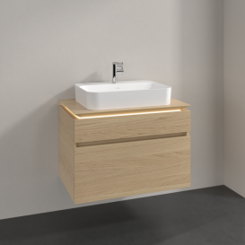 Тумба під раковину Villeroy&Boch Legato 80х55 см з підсвічуванням ДСП північний дуб B754L0VJ