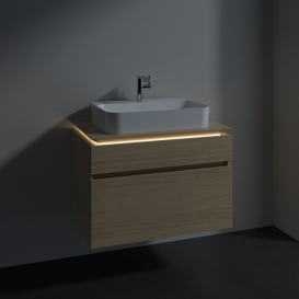 Тумба під раковину Villeroy&Boch Legato 80х55 см з підсвічуванням ДСП північний дуб B754L0VJ