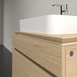 Тумба під раковину Villeroy&Boch Legato 80х55 см з підсвічуванням ДСП північний дуб B754L0VJ