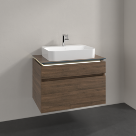 Тумба під раковину Villeroy & Boch Legato 80х55 см з підсвічуванням ДСП дуб аризона B754L0VH
