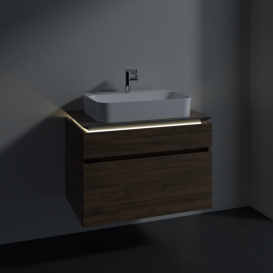 Тумба під раковину Villeroy & Boch Legato 80х55 см з підсвічуванням ДСП дуб аризона B754L0VH