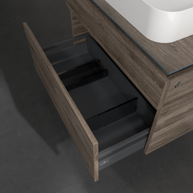 Тумба під раковину Villeroy & Boch Legato 80х55 см з підсвічуванням ДСП кам'яний дуб B754L0RK