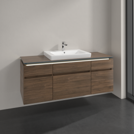 Тумба під раковину Villeroy & Boch Legato 140х55 см з підсвічуванням ДСП дуб аризона B685L0VH