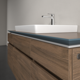 Тумба під раковину Villeroy & Boch Legato 140х55 см з підсвічуванням ДСП дуб аризона B685L0VH