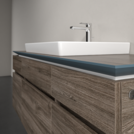 Тумба под раковину Villeroy & Boch Legato 140х55 см с подсветкой ДСП каменный дуб B685L0RK