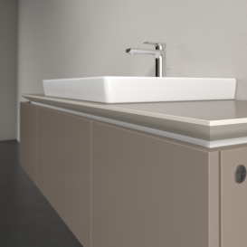 Тумба під раковину Villeroy & Boch Legato 140х38 см з підсвічуванням ДСП сірий трюфель B684L0VG