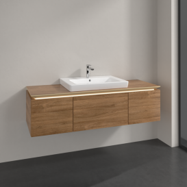 Тумба под раковину Villeroy & Boch Legato 140х38 см с подсветкой ДСП дуб канзас B684L0RH
