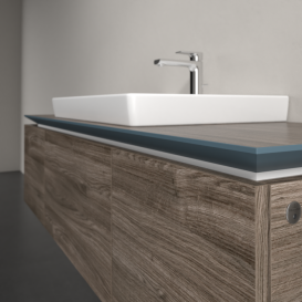 Тумба под раковину Villeroy & Boch Legato 140х38 см с подсветкой ДСП каменный дуб B684L0RK